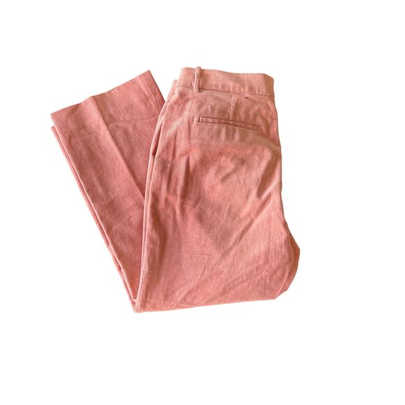J Crew Sammie Blush Pink Rose Cropped Corduroy Pant, Size 12 - Picture 3 of 5